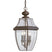 Antique Bronze with Clear Curved Beveled Glass and Clear Shade
