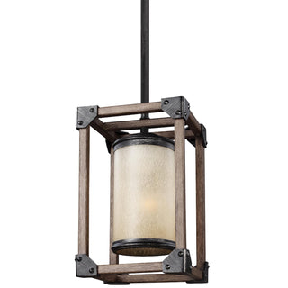 Buy stardust-with-creme-parchment-glass-and-natural-cream-shade Dunning Outdoor (Damp) Pendant by Generation Lighting