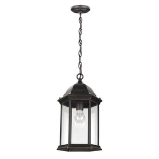 Buy antique-bronze-with-clear-glass-and-clear-shade Sevier Outdoor (Damp) Hanging Lanterns by Generation Lighting