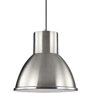 Buy brushed-nickel Division Street Outdoor (Damp) Pendant by Generation Lighting