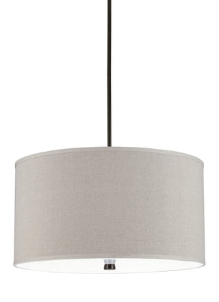 Buy bronze-with-white-glass-and-white-shade Dayna Shade Pendants Pendant by Visual Comfort Studio
