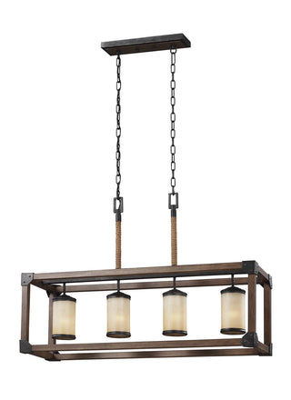 Buy stardust-with-creme-parchment-glass Dunning Outdoor (Damp) Pendant by Generation Lighting