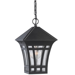 Buy black-with-etched-white-inside-glass-and-white-shade Herrington Outdoor (Damp) Hanging Lanterns by Generation Lighting