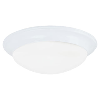 Buy white-with-satin-etched-glass-and-white-shade Nash Outdoor (Damp) Flush Mount Ceiling Light by Generation Lighting