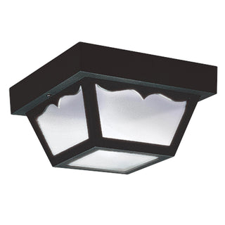 Buy black-with-clear-textured-glass-and-clear-shade Outdoor Ceiling Outdoor (Damp) Flush Mount Ceiling Light by Generation Lighting