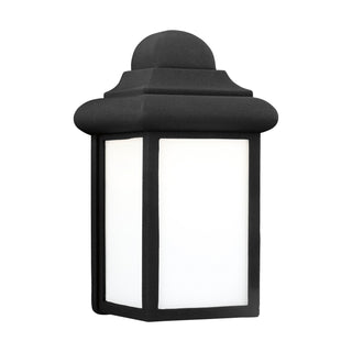Buy black-with-smooth-white-glass-and-white-shade Mullberry Hill Outdoor (Wet) Wall Lantern by Generation Lighting