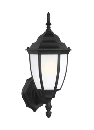 Buy black-with-satin-etched-glass-and-white-shade Bakersville Outdoor (Wet) Wall Lantern by Generation Lighting