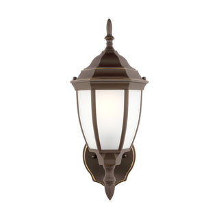 Buy antique-bronze-with-satin-etched-glass-and-white-shade Bakersville Outdoor (Wet) Wall Lantern by Generation Lighting