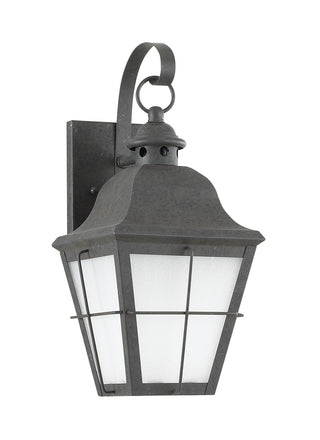 Buy oxidized-bronze-with-frosted-seeded-glass-and-frosted-shade Chatham Outdoor (Wet) Wall Lantern by Generation Lighting