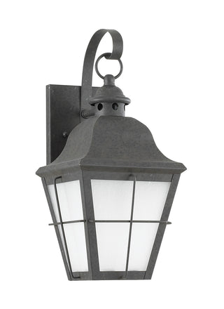 Buy oxidized-bronze-with-frosted-seeded-glass-and-frosted-shade Chatham Outdoor (Wet) Wall Lantern by Generation Lighting