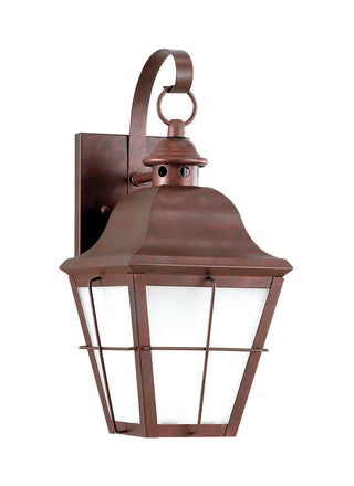 Buy weathered-copper-with-clear-seeded-glass Chatham Outdoor (Wet) Wall Lantern by Generation Lighting