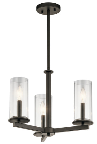Buy olde-bronze-with-clear-glass-and-clear-shade Crosby Chandelier by Kichler