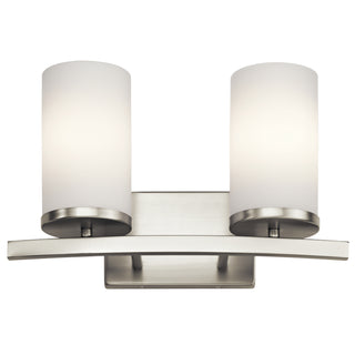Buy brushed-nickel-with-satin-etched-cased-opal-glass-and-opal-shade Crosby Vanity by Kichler