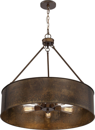 Buy weathered-brass-with-weathered-brass-glass-and-brass-gold-shade Kettle Pendant by Nuvo Lighting