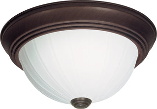 Buy old-bronze-with-frosted-melon-glass Outdoor (Damp) Flush Mount Ceiling Light by Nuvo Lighting