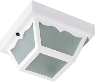 Buy white-with-frost-glass Outdoor (Wet) Flush Mount Light by Nuvo Lighting
