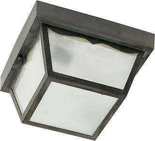 Buy black-with-frost-glass Outdoor (Wet) Flush Mount Light by Nuvo Lighting