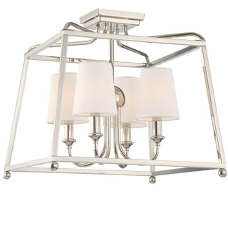 Buy polished-nickel Sylvan Semi Flush Mount Light by Crystorama