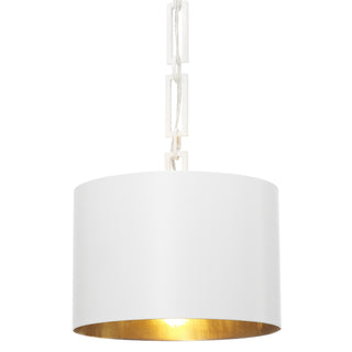 Buy matte-white-antique-gold-and-white-shade Alston Chandelier by Crystorama