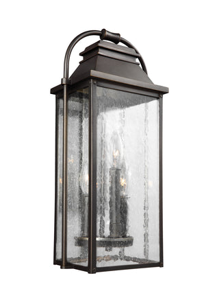 Buy antique-bronze-with-clear-seeded-glass Wellsworth Outdoor (Wet) Wall Lantern by Visual Comfort Studio