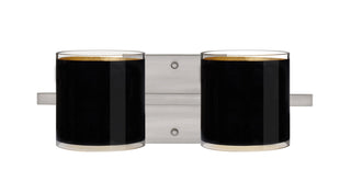 Buy satin-nickel-with-black-inner-gold-4-75-x-4-75-x-4-75-glass Pogo Sconce by Besa