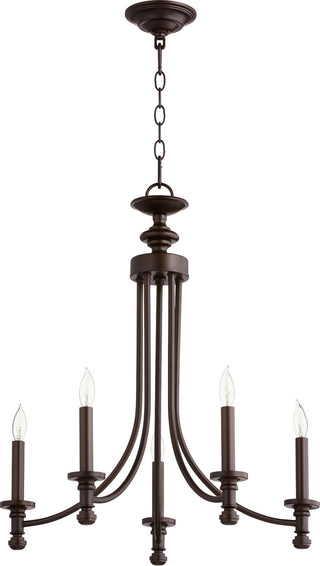 Buy oiled-bronze Rossington Outdoor (Damp) Chandelier by Quorum