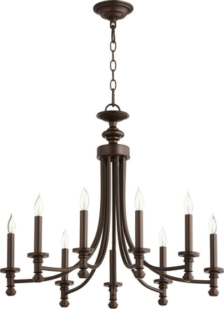 Buy oiled-bronze Rossington Outdoor (Damp) Chandelier by Quorum