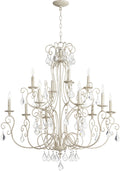 Ariel Outdoor (Damp) Chandelier by Quorum