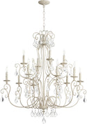 Ariel Outdoor (Damp) Chandelier by Quorum