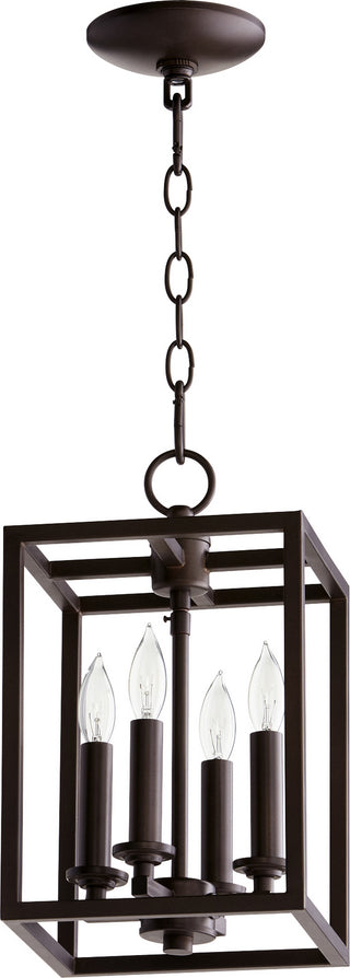 Buy oiled-bronze Cuboid Entries Outdoor (Damp) Pendant by Quorum