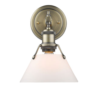 Buy aged-brass-with-opal-glass-glass-and-opal-shade Orwell Vanity by Golden