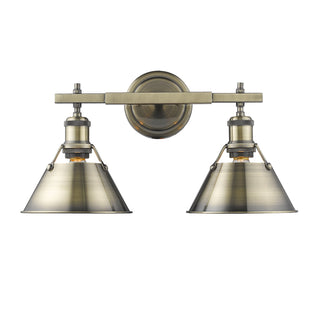 Buy aged-brass-with-aged-brass-glass Orwell Vanity by Golden