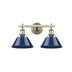 Aged Brass with Navy Blue Glass