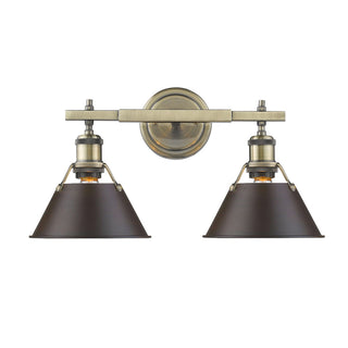 Buy aged-brass-with-rubbed-bronze-glass Orwell Vanity by Golden