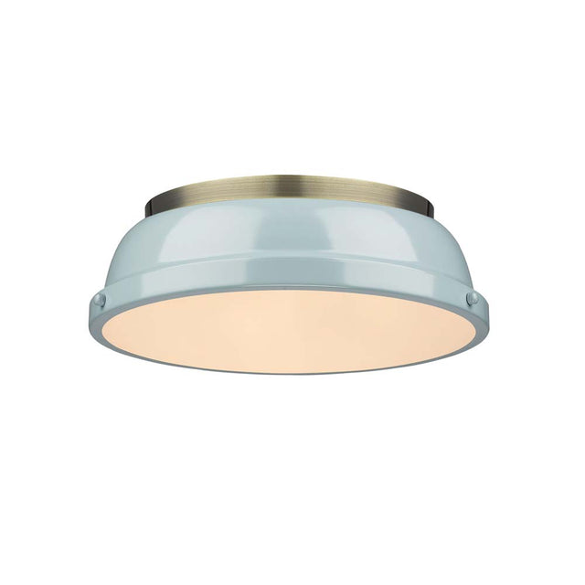 Duncan Outdoor (Damp) Flush Mount Ceiling Light by Golden