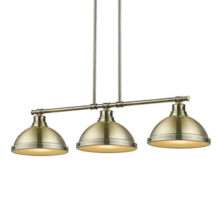 Buy aged-brass-with-aged-brass-glass Duncan Pendant by Golden