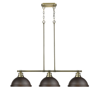 Buy aged-brass-with-rubbed-bronze-glass Duncan Pendant by Golden