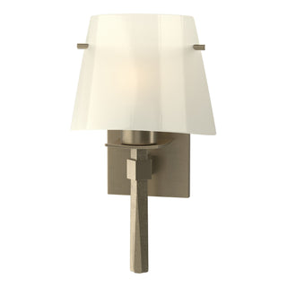 Buy soft-gold-with-ivory-art-glass-cc-glass Beacon Hall Sconce by Hubbardton Forge