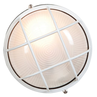 Buy white-with-frosted-glass Nauticus Round Dual Mount Outdoor (Wet) Bulkhead by Access