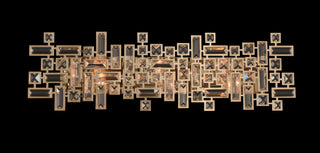 Buy brushed-champagne-gold-with-firenze-clear-glass-and-clear-shade Vermeer Linear Vanity by Allegri