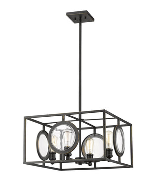 Buy olde-bronze-with-olde-bronze-glass-and-clear-shade Port Chandelier by Z-Lite