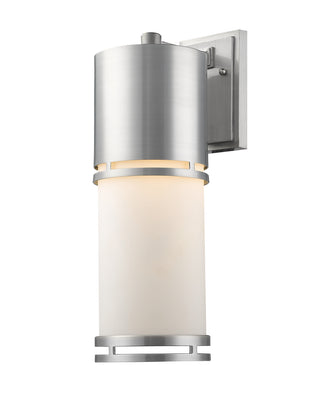 Buy brushed-aluminum-with-matte-opal-glass Luminata Outdoor (Wet) Wall Lantern by Z-Lite
