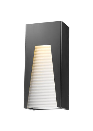 Buy black-silver-with-frosted-ribbed-glass Millenial Outdoor (Wet) Sconce by Z-Lite
