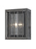 Bronze with Bronze Outside, Clear Reeded Inside Glass