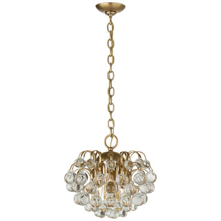 Buy hand-rubbed-antique-brass-and-clear-shade Bellvale Outdoor (Damp) Chandelier by Visual Comfort Signature