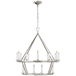 Buy polished-nickel Darlana Ring Outdoor (Damp) Chandelier by Visual Comfort Signature