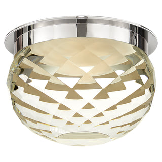 Buy polished-nickel Hillam Outdoor (Damp) Flush Mount Ceiling Light by Visual Comfort Signature