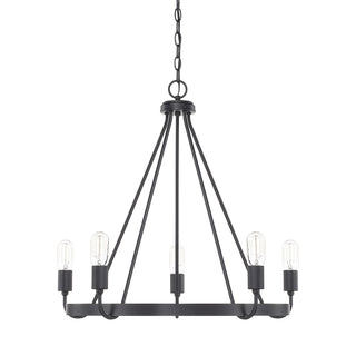 Buy matte-black Tanner Chandelier by Capital Lighting