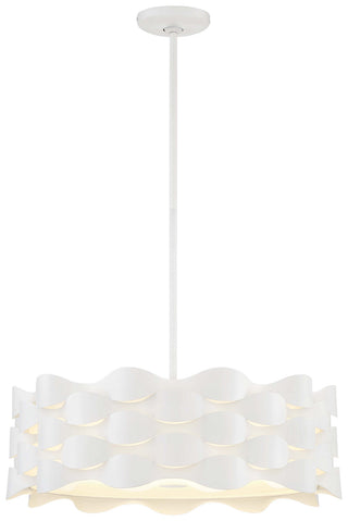Buy sand-white-with-white-linen-glass-and-white-shade Current Pendant by George Kovacs