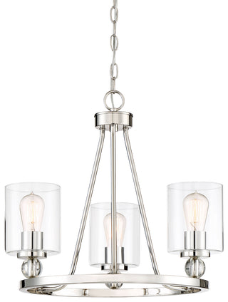 Buy platinum-with-clear-glass-glass Studio Chandelier by Minka-Lavery